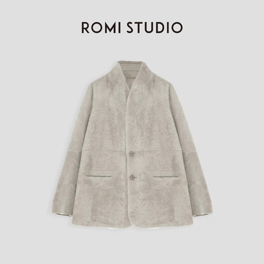 ROMI STUDIO“quiet luxury”两面穿茧型翻领皮毛一体外套 23AWW624 商品图0