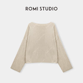 ROMI STUDIO“法式优雅" 21S双股亚麻混纺透气针织罩衫 24SSM216
