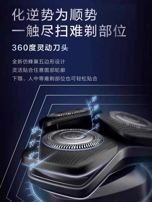 飞利浦男士电动剃须刀S5831 蜂巢5系刮胡刀胡须刀快充礼盒 商品图3