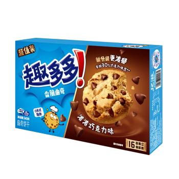 趣多多香脆曲奇饼干 香脆巧克力味340g 营养早餐休闲零食 早餐下午茶 商品图1