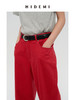 HIDEMI 复古红阔腿宽松中腰牛仔裤长裤 商品缩略图6