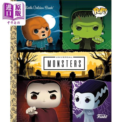 【中商原版】小金书 大眼仔系列 环球怪物Little Golden Book Funko Pop Universal Monsters 英文原版 卡通动画 精装亲子读物 商品图0