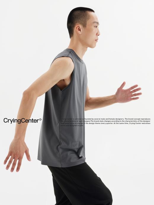 CryingCenter 凉感液氨棉运动健身男款背心 哭喊中心 商品图1