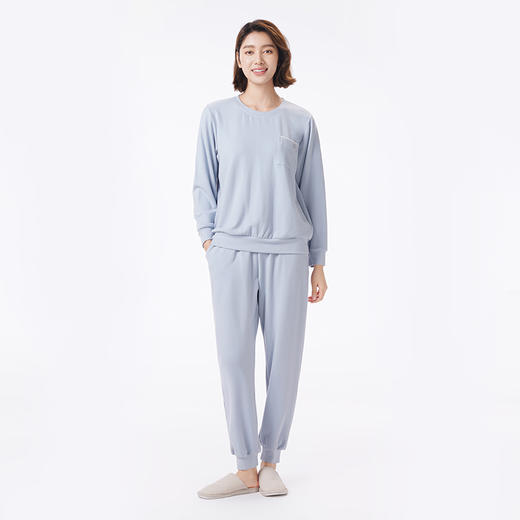 都市丽人睡衣亲情蜜语长袖家居服保暖面料薄女士保暖面料套装LHT0B6 商品图1