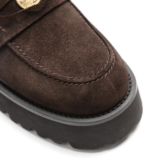 ROMI STUDIO”美拉德“牛反绒复古做旧金币厚底乐福皮鞋23AWS071 商品图1