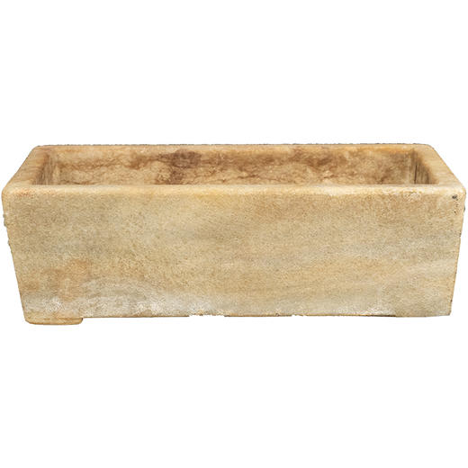 清 汉白玉方形石盆 商品图5