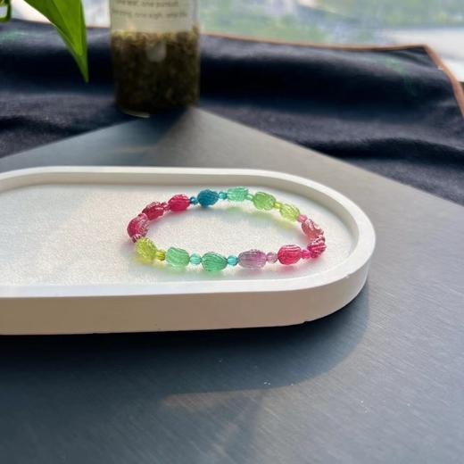 11.68g 7mm 雕刻碧玺手链 商品图1