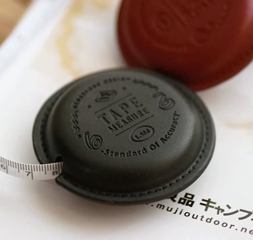 马卡龙曲奇自动回收卷尺 1.5米皮面圆形软尺 商品图1