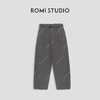 ROMI STUDIO"率性优雅"100%斜纹牛仔棉腰带弯刀牛仔裤24SSN373 商品缩略图0