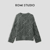 ROMI STUDIO“松弛随性”羊驼毛羊毛混纺圆领麻花针织毛衣23AWM1402 商品缩略图0