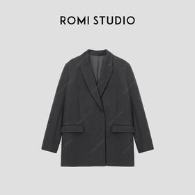 ROMI STUDIO“quiet luxury”羊毛混纺立裁修身西装外套23AWW037