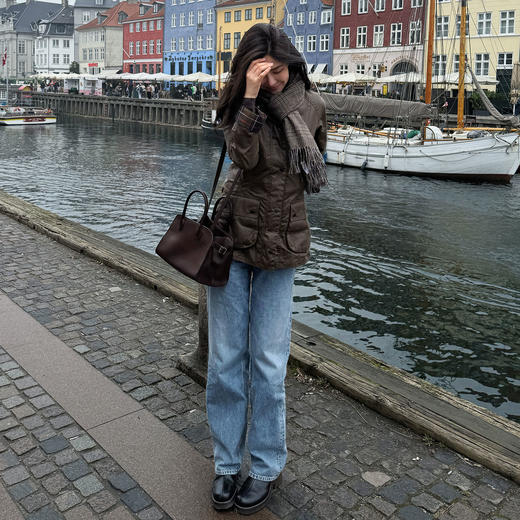 ROMI STUDIO“美式复古”莱赛尔棉混纺砂洗肌理感外套24AWW006 商品图1