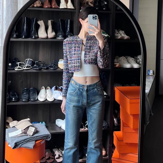 ROMI STUDIO【高定系列】 气质小香风复古拼色小个子短款外套 W3478 商品图2