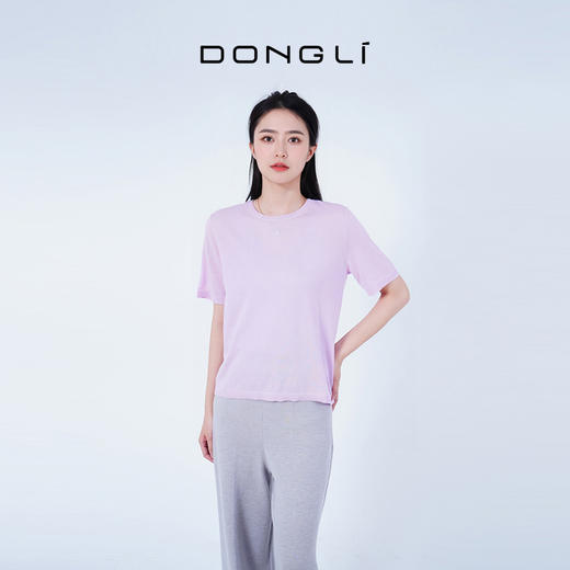 东黎 • 山羊绒女士春夏精纺时尚舒适短袖 4638 商品图1