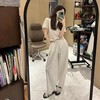 ROMI STUDIO复古白宽松显瘦休闲百搭简约裤K3079 商品缩略图2