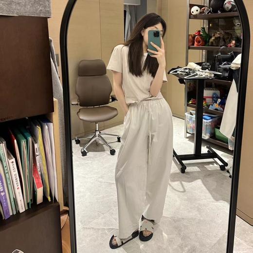 ROMI STUDIO复古白宽松显瘦休闲百搭简约裤K3079 商品图2
