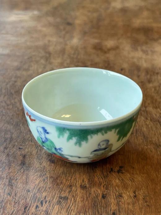 斗彩王羲之爱鹅图酒杯，顺丰包邮 商品图12