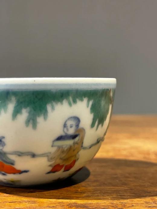 斗彩王羲之爱鹅图酒杯，顺丰包邮 商品图5