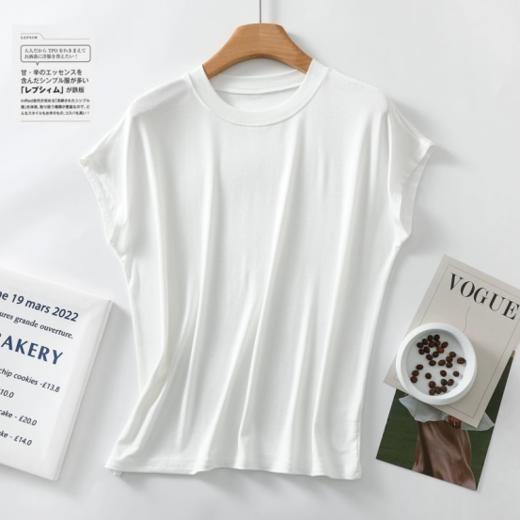 🔥限时秒杀49.9💰买一送一‼【茧墨】圆领简约小飞袖设计瘦瘦T恤短袖 商品图4