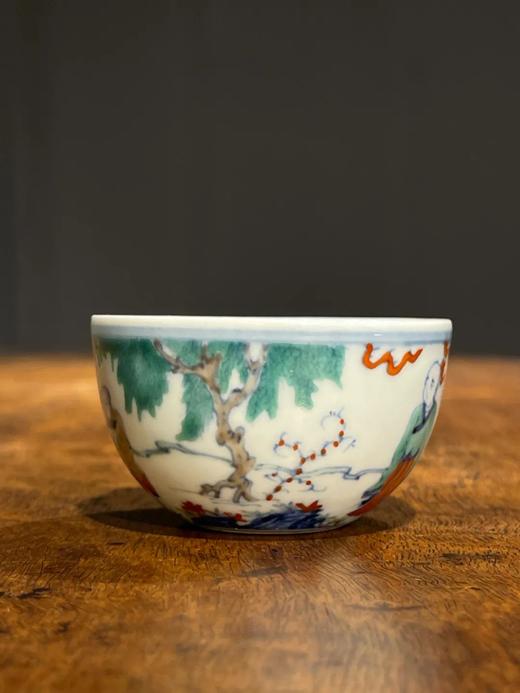 斗彩王羲之爱鹅图酒杯，顺丰包邮 商品图8