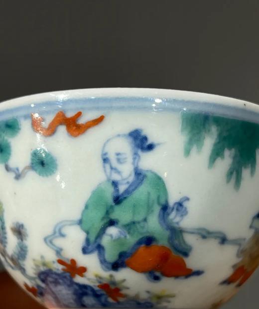 斗彩王羲之爱鹅图酒杯，顺丰包邮 商品图14