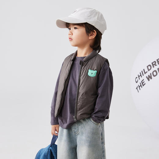 【‼︎new新款上市】兔兔小布小熊贴布羽绒马甲（90-130尺码可选） 商品图1