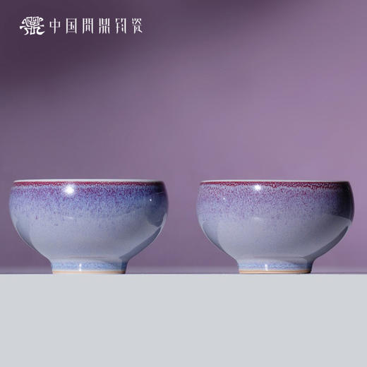 问鼎钧瓷鹅黄青花平口杯（啼鸟报春）单杯（缺货） 商品图5