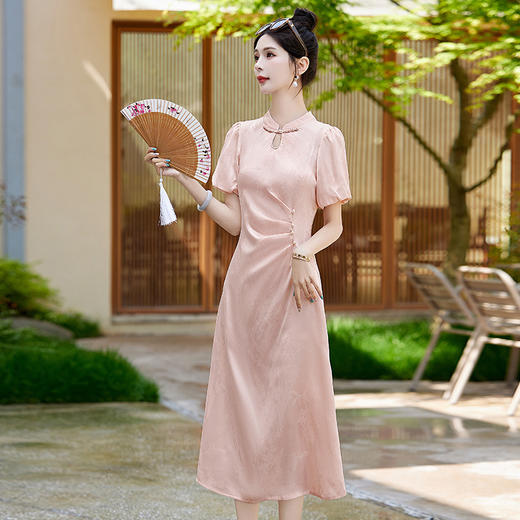 新中式改良旗袍连衣裙，收腰气质国风碎花裙HR-LNS9690 商品图2