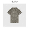 03-5潘依绣丁丁宠粉PanYiXiu/潘依绣复古小众设计感豹纹系扣翻领短袖T恤 W-62186 商品缩略图2
