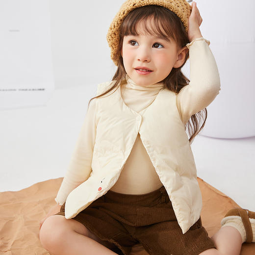 【‼︎new新款上市】兔兔小布门襟可爱小兔羽绒马甲（90-130尺码可选） 商品图3