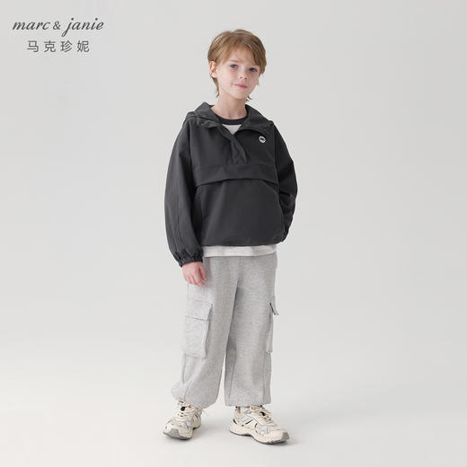 马克珍妮男女童城市户外半拉链防风外套儿童夹克秋装新款241310 商品图1