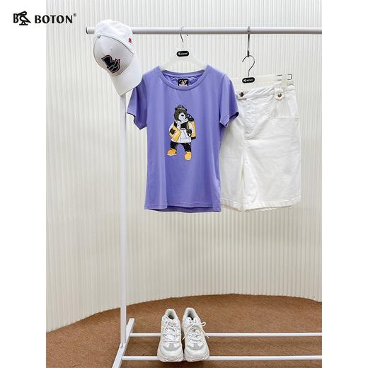 【第2件半价！尾货清仓不退换】波顿女士圆领印花短袖T恤LT265221 商品图4