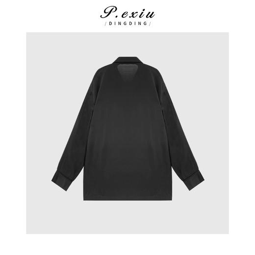 04-3潘依绣丁丁宠粉PanYiXiu/潘依绣【率性优雅】天丝极简设计小立领气质衬衫 W-61780 商品图2