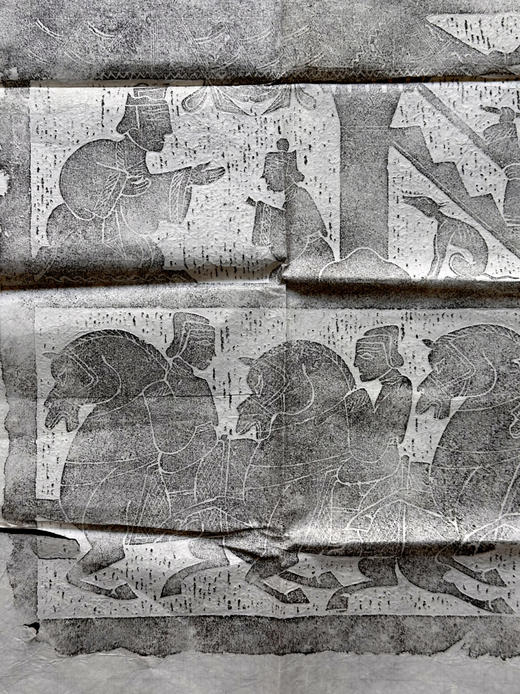 90年代老拓汉代荆轲刺秦王画像石拓片 商品图3