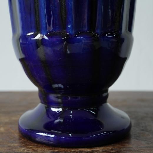 比利时1970-80s蓝黑釉陶瓷花瓶C0051 商品图1