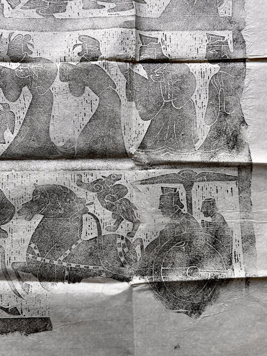 90年代老拓汉代荆轲刺秦王画像石拓片 商品图5