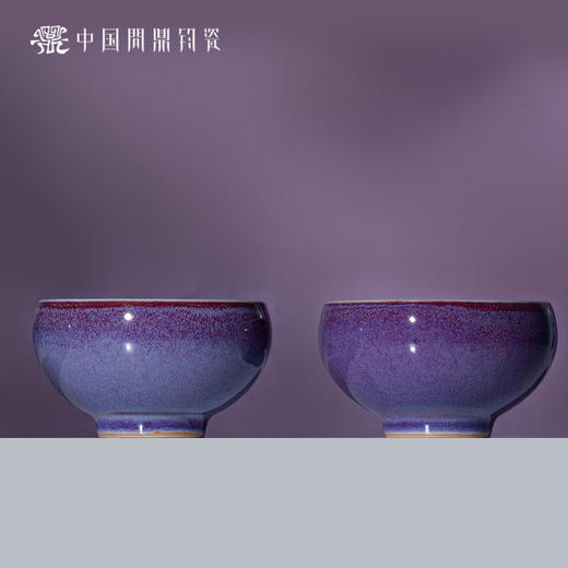 问鼎钧瓷鹅黄青花平口杯（鹣鹣宴语）单杯 商品图3