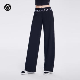 TITIKA ACTIVE黑色直筒裤中腰宽松休闲裤运动健身户外垂感长裤11160