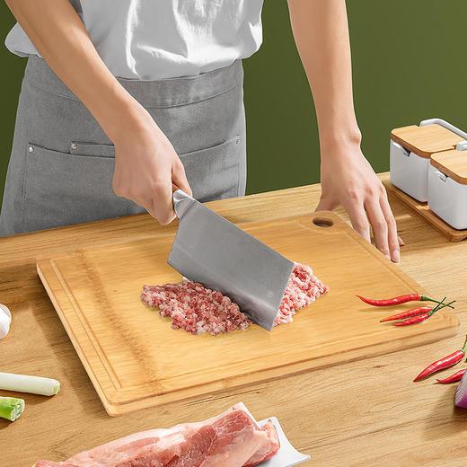 喇叭花小麦抗菌切菜板案板双面塑料双面竹砧板剁肉加大加厚家用 商品图4
