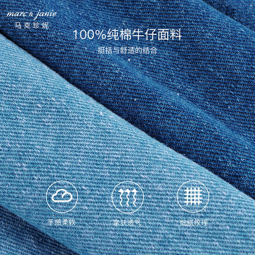 马克珍妮女童立体大口袋牛仔马甲儿童背心上衣2024秋装新款241386 商品图4