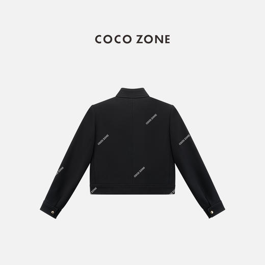 COCO ZONE 复古立领单排扣外套纯色百搭长袖上衣CC2C1289 商品图1