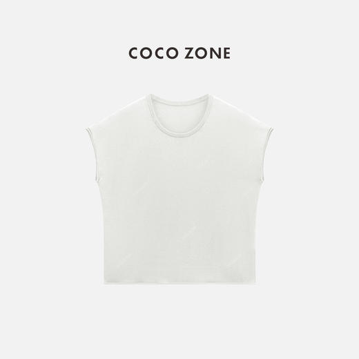 COCO ZONE 夏季设计感圆领无袖针织衫休闲上衣CC2B1204 商品图0