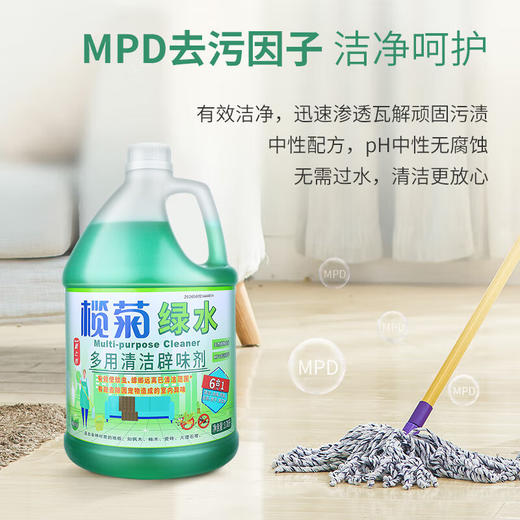 榄菊绿水3.78L地板清洁剂薄荷辟味地板水拖地清洁剂 植物防叮 商品图5