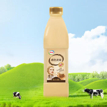 伊利帕瑞缇 褐色炭烧酸奶1050g/瓶风味发酵酸牛奶 焦香浓郁 商品图1