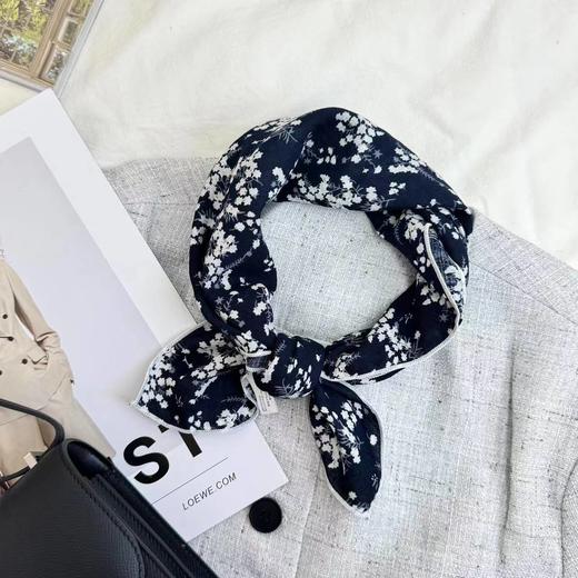 55棉麻小方巾丝巾女春秋季新款韩国文艺百搭复古气质发带领巾围巾 商品图0