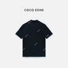 COCO ZONE 100棉翻领T恤假两件设计感短袖上衣CC1B1529 商品缩略图1
