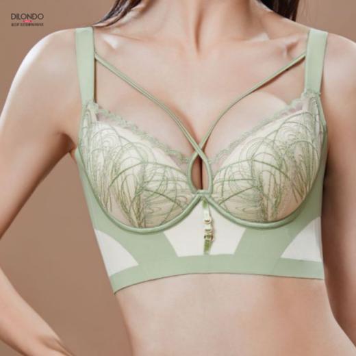 迪兰多新品微光曲线系列夏季透气聚拢轻薄舒适云感定型杯调整型内衣聚拢性感文胸 2118420 商品图3