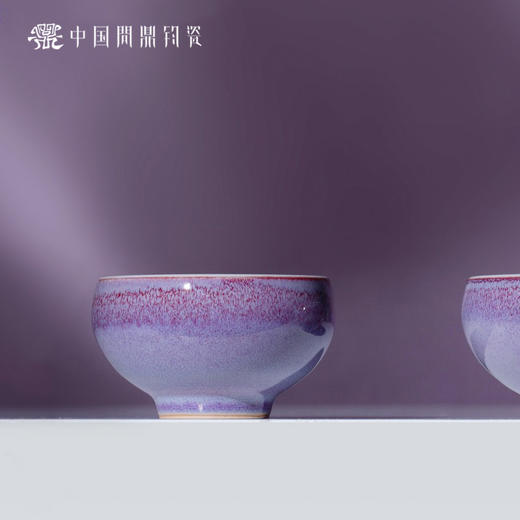 问鼎钧瓷鹅黄青花平口杯（荷塘晓色）（缺货） 商品图4