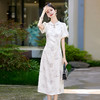 新中式改良旗袍连衣裙，收腰气质国风碎花裙HR-LNS9690 商品缩略图0