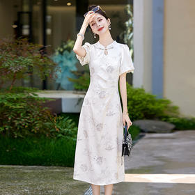 新中式改良旗袍连衣裙，收腰气质国风碎花裙HR-LNS9690